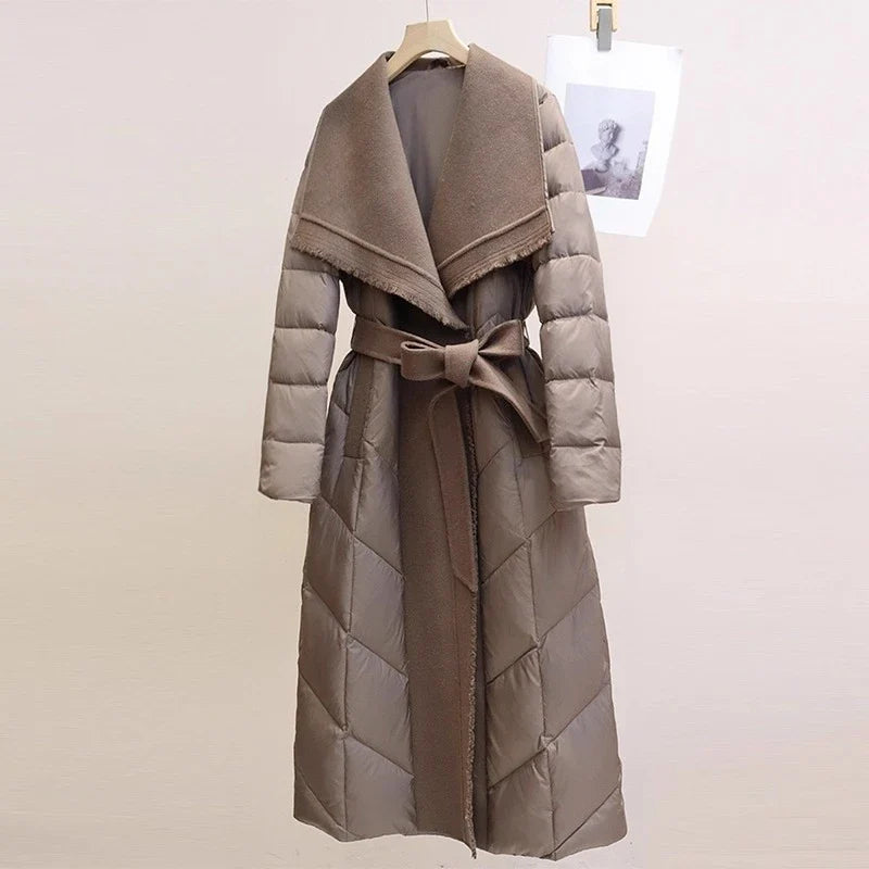 Anna-Berg | Down Coat with Wool Trim