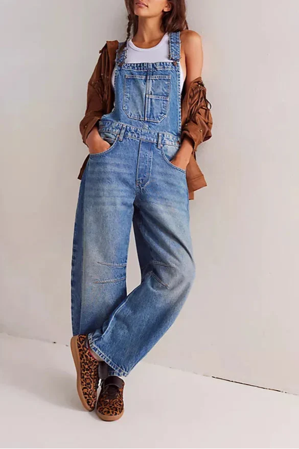 Anna-Berg | Wide-Leg Denim Overalls