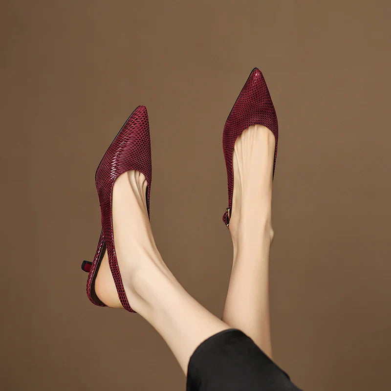 Anna-Berg | Slingback Heels in Leather