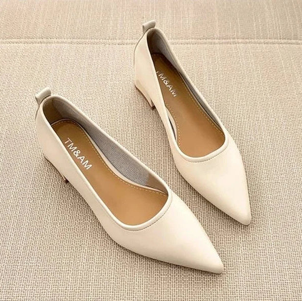 Anna-Berg | Elegant Pointed Toe Leather Pumps