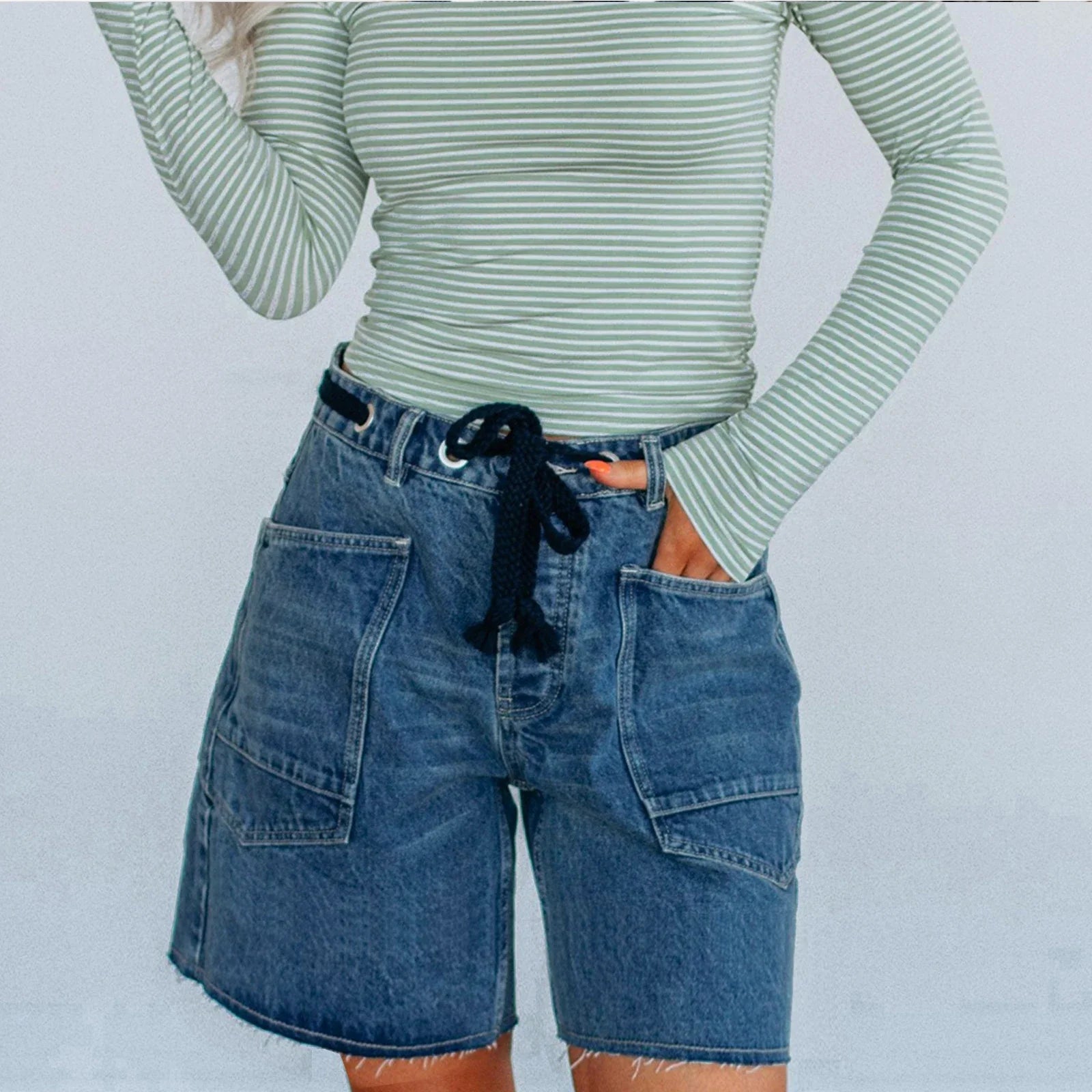 Anna-Berg | Denim Shorts, Cotton