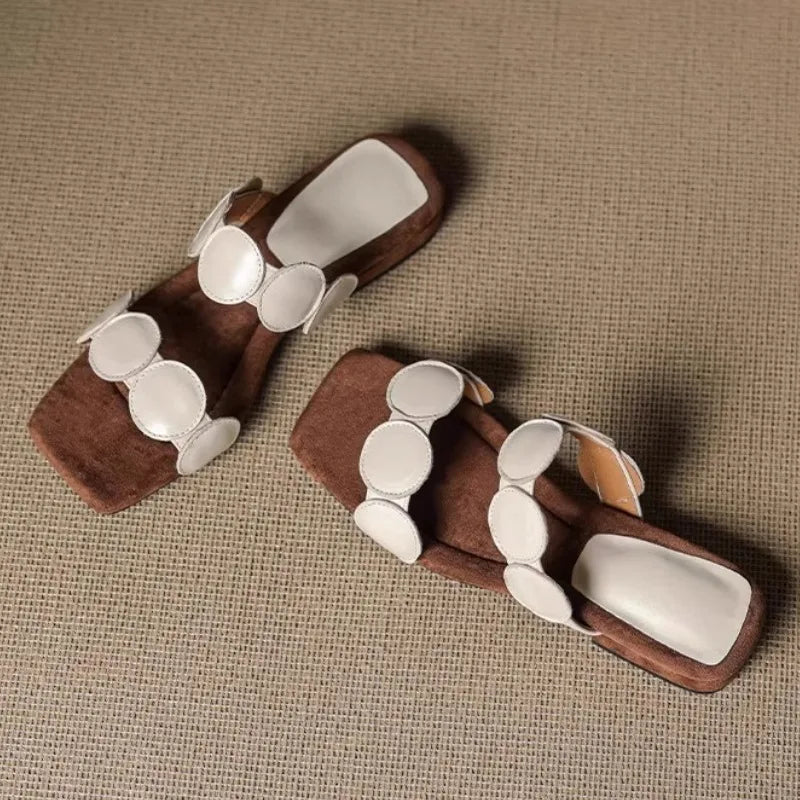 Anna-Berg | Black Croc-Embossed Pointed-Toe Leather Mules