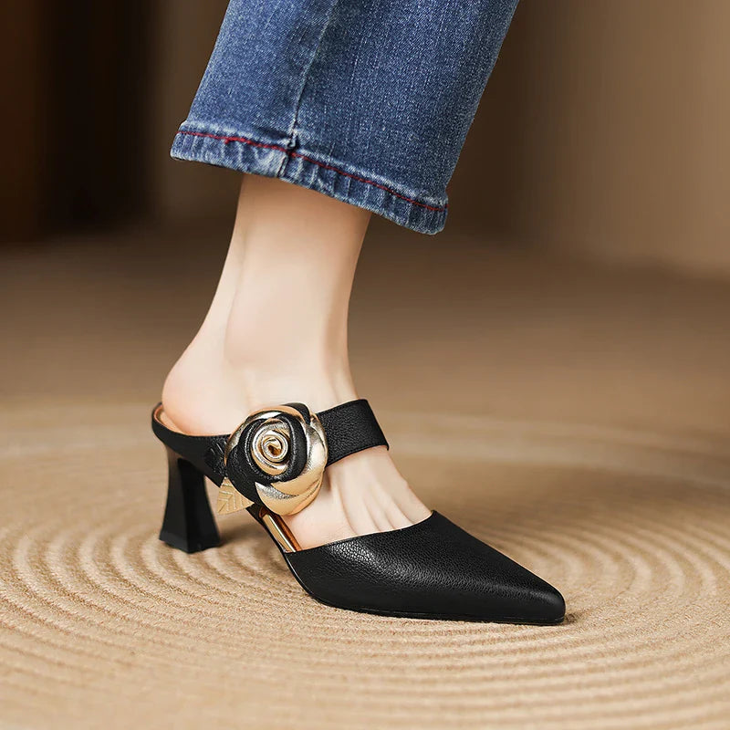 Anna-Berg | Garnet Leather Heels