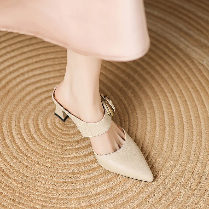 Anna-Berg | Garnet Leather Heels