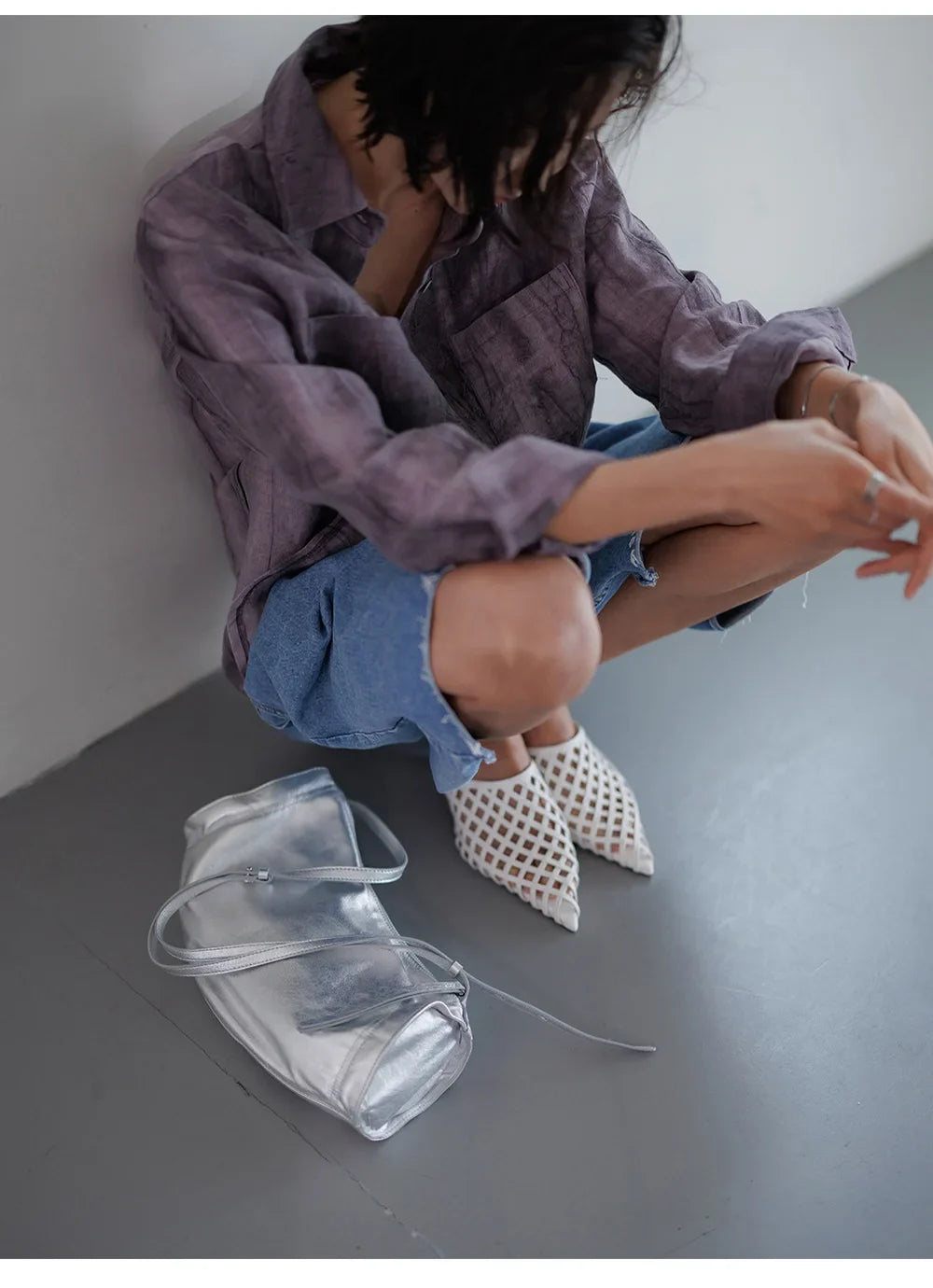 Anna-Berg | Pleated Button-Up Linen Shirt