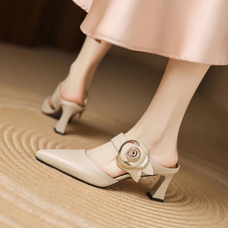 Anna-Berg | Garnet Leather Heels