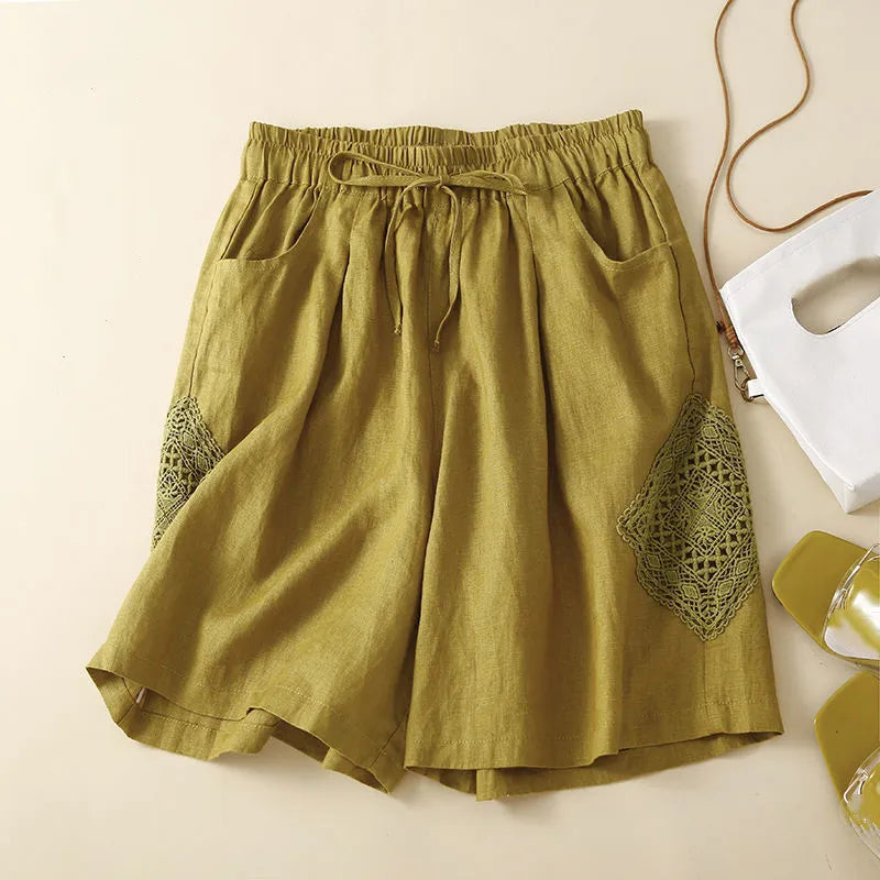 Anna-Berg | Ruffle-Trim Linen Shorts