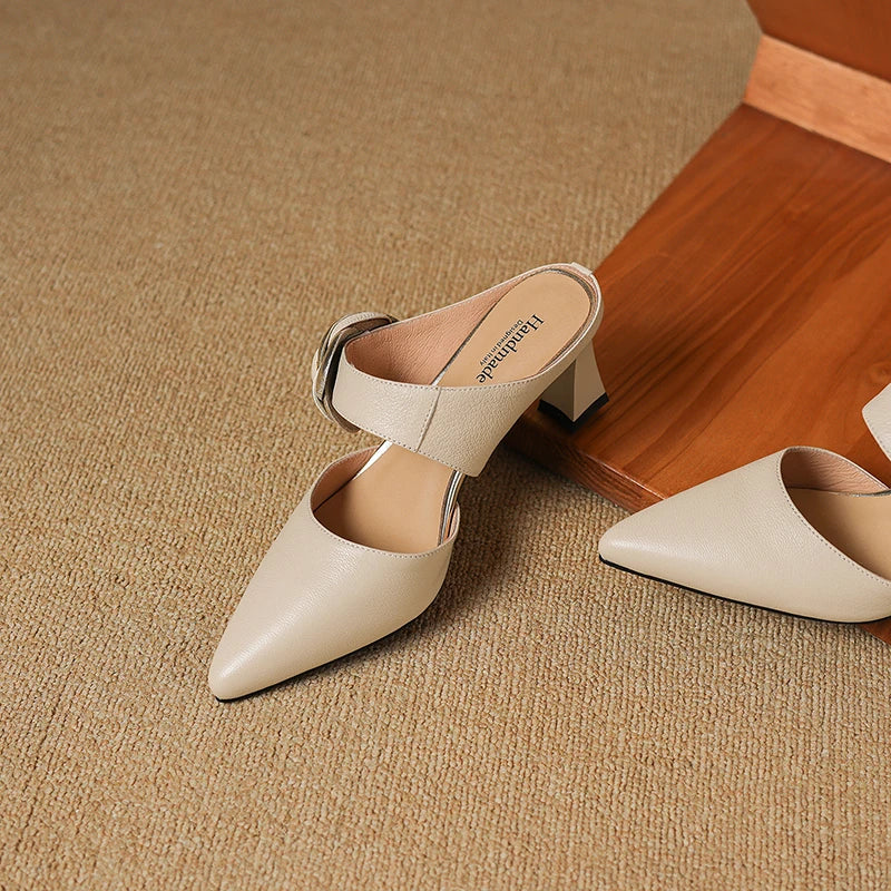 Anna-Berg | Garnet Leather Heels