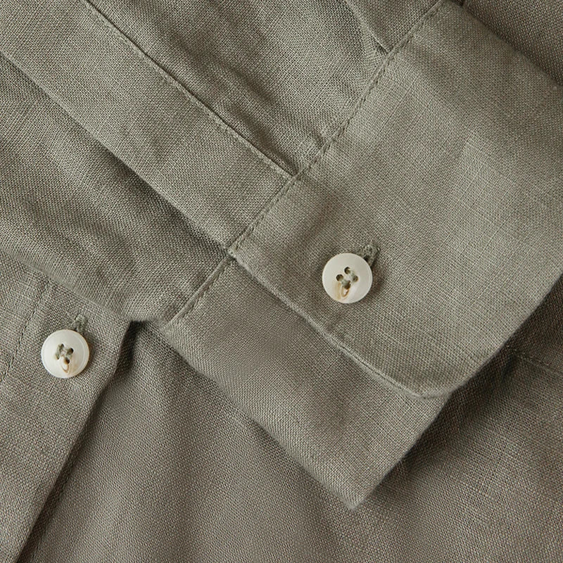 Anna-Berg | Cropped Long-Sleeve Linen Shirt