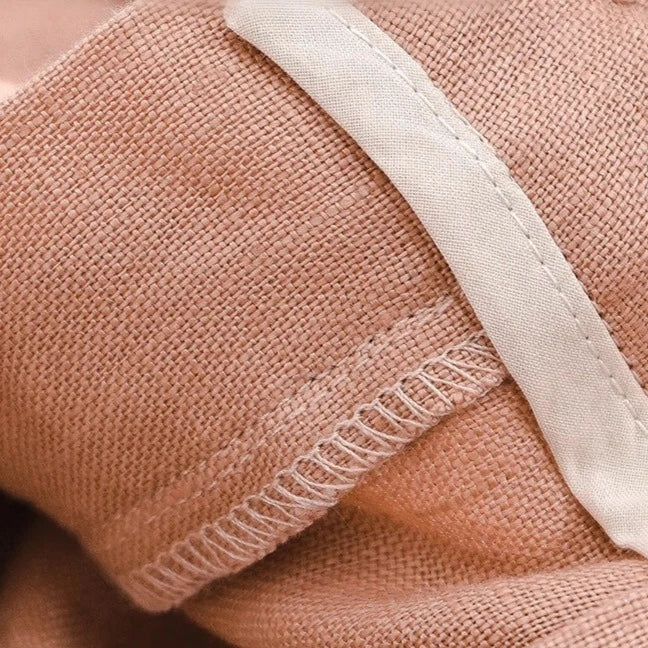 Anna-Berg | Natural High-Waist Wide-Leg Linen Trousers