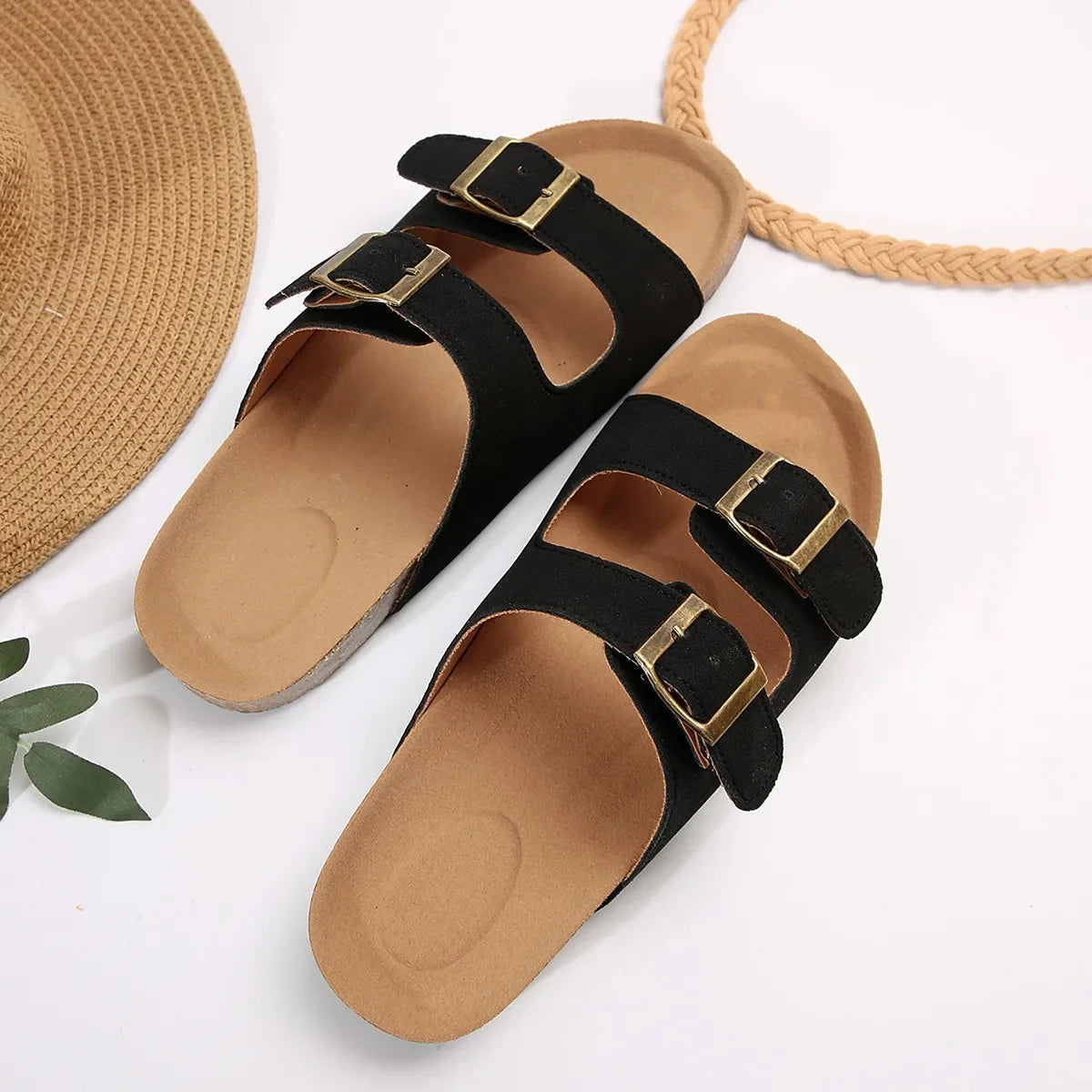 Anna-Berg | Leather Sandals with Ankle Strap
