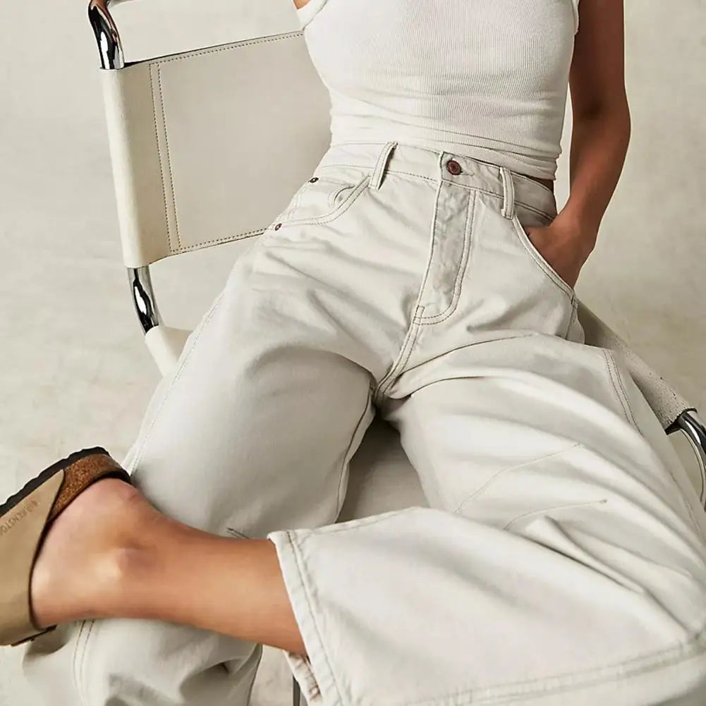 Anna-Berg | Blue Barrel-Leg Denim Jeans