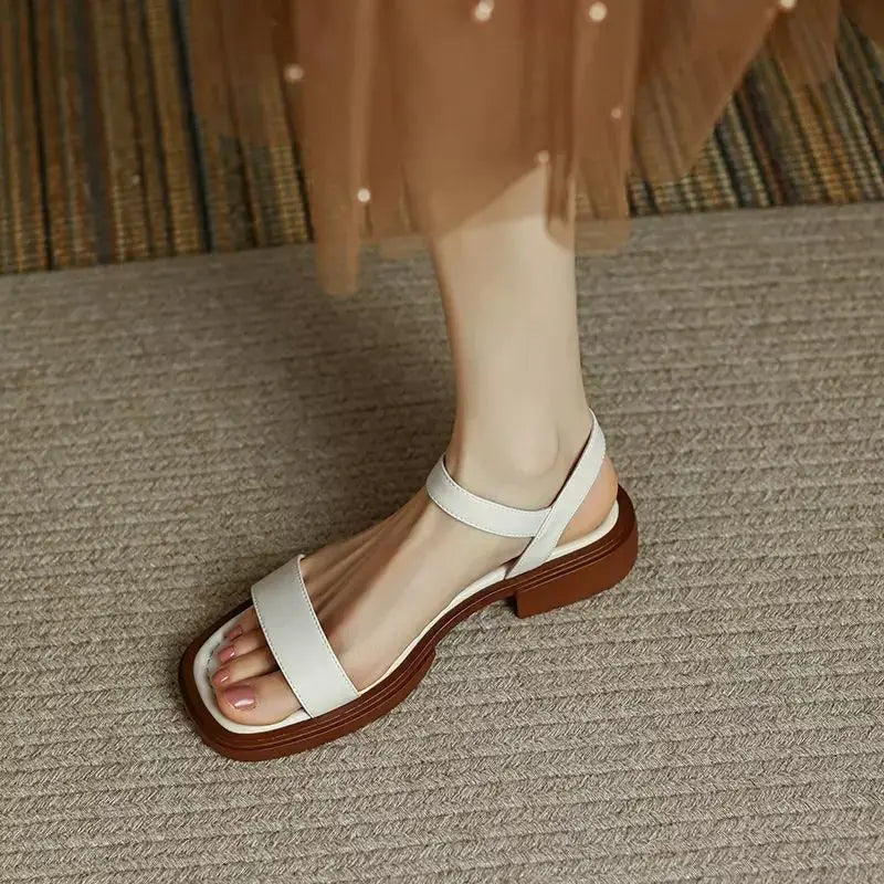 Anna-Berg | Flowing Vegan Leather Sandals for Effortless Elegance