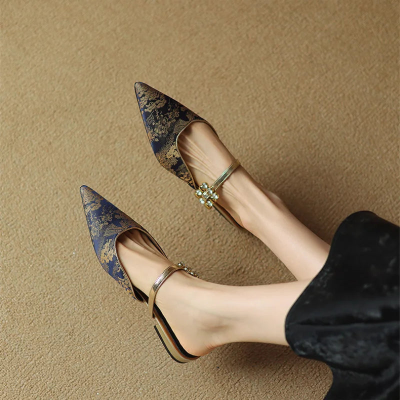 Anna-Berg | Elegant Pointed Toe Heels in Leather
