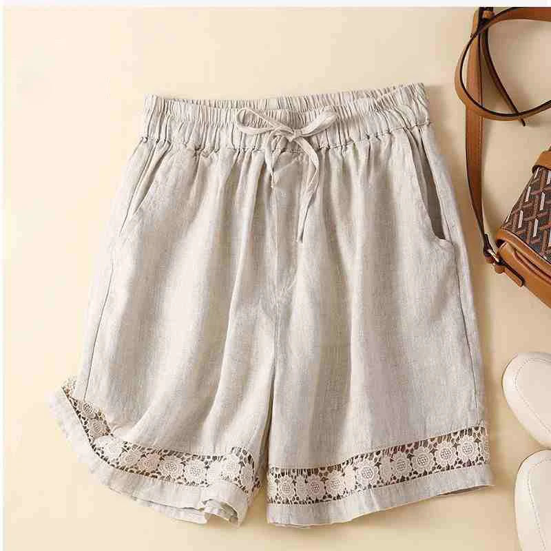 Anna-Berg | Embroidered Linen Shorts