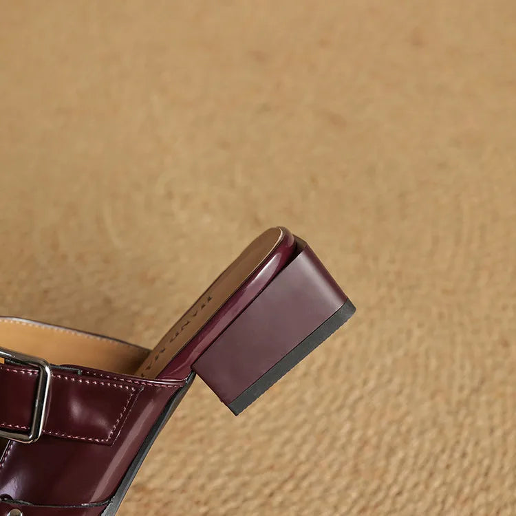 Anna-Berg | Leather Slingback Heels