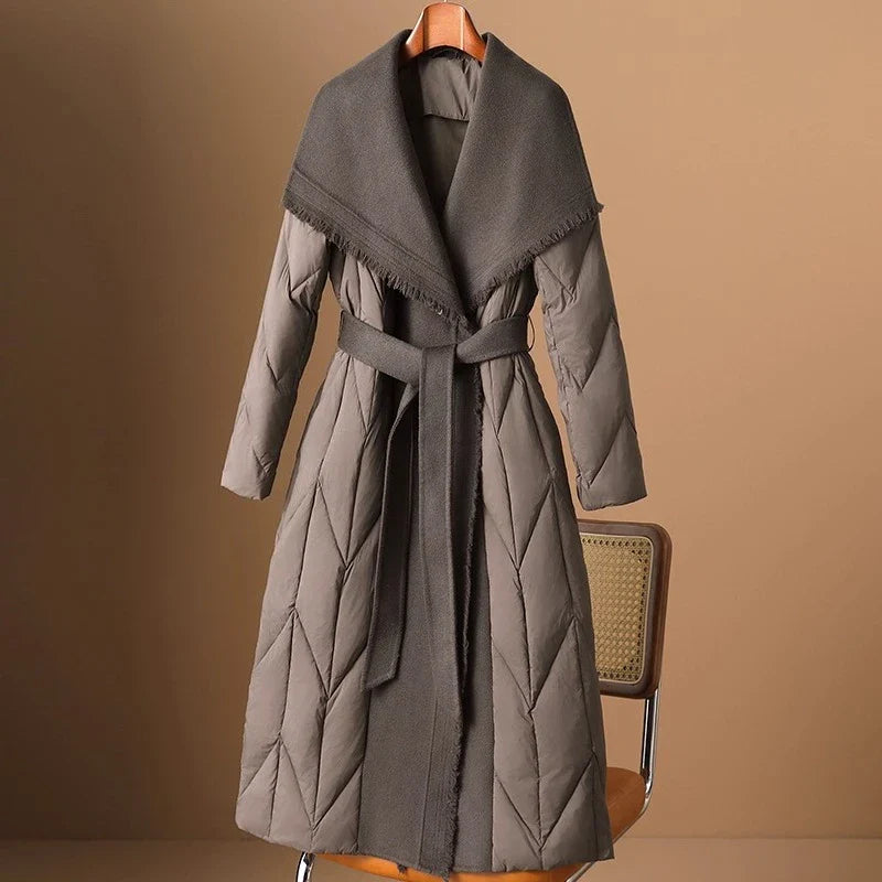 Anna-Berg | Down Coat with Wool Trim
