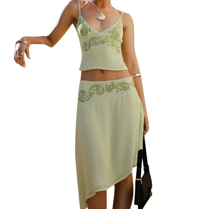 Anna-Berg | Sheer High-Waist Mesh Two-Piece Set