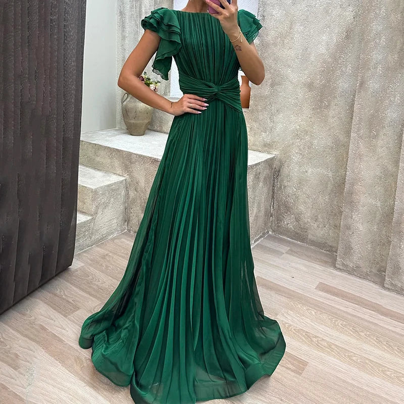 Anna-Berg | Evening Pleated White Dress