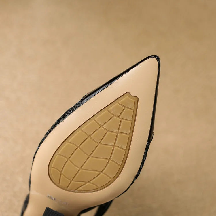 Anna-Berg | Velour Leather Slingbacks