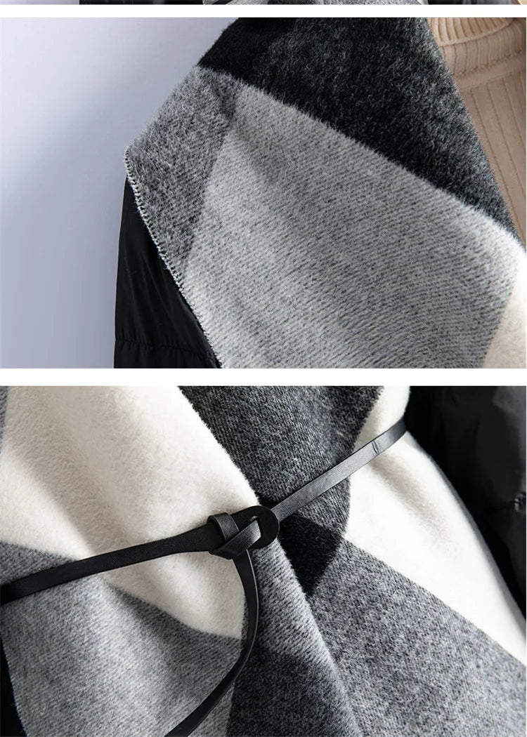 Anna-Berg | Down Coat, Wool Panel