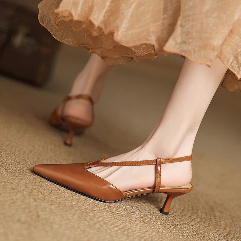 Anna-Berg | Slingback Heels in Leather
