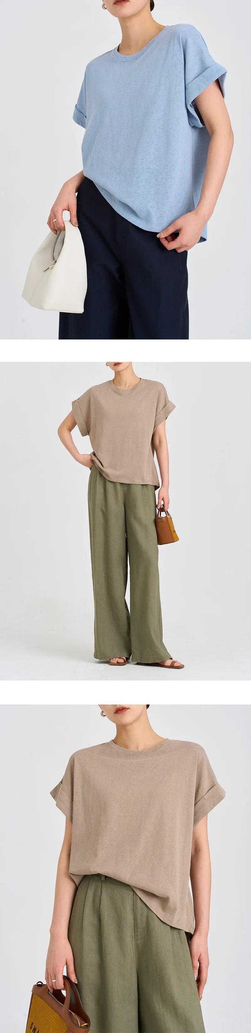 Anna-Berg | Rolled-Cuff Oversized Cotton Jersey Tee