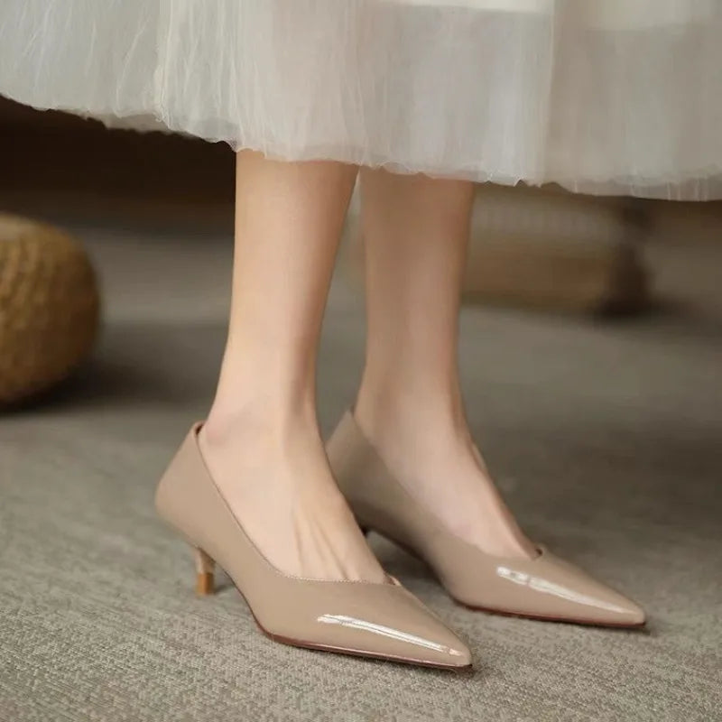 Anna-Berg | Kitten Heels in Leather
