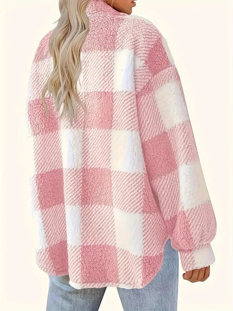 Anna-Berg | Plaid Fleece Jacket