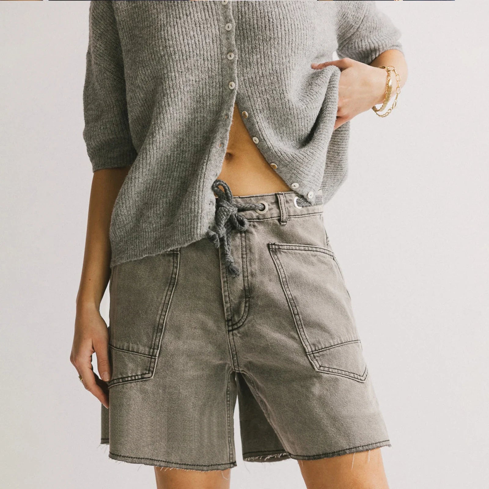 Anna-Berg | Denim Shorts, Cotton