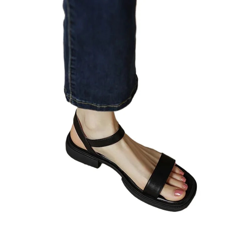 Anna-Berg | Flowing Vegan Leather Sandals for Effortless Elegance
