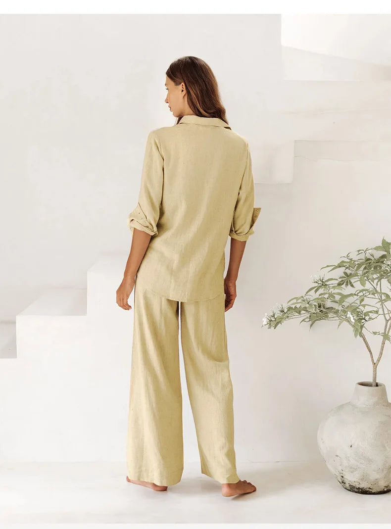 Anna-Berg | Oversized Patch-Pocket Linen Shirt