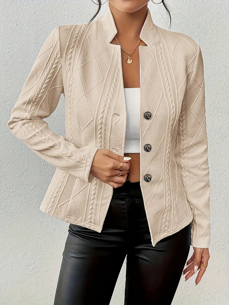 Anna-Berg | Blazer with embroidery and reverse collar