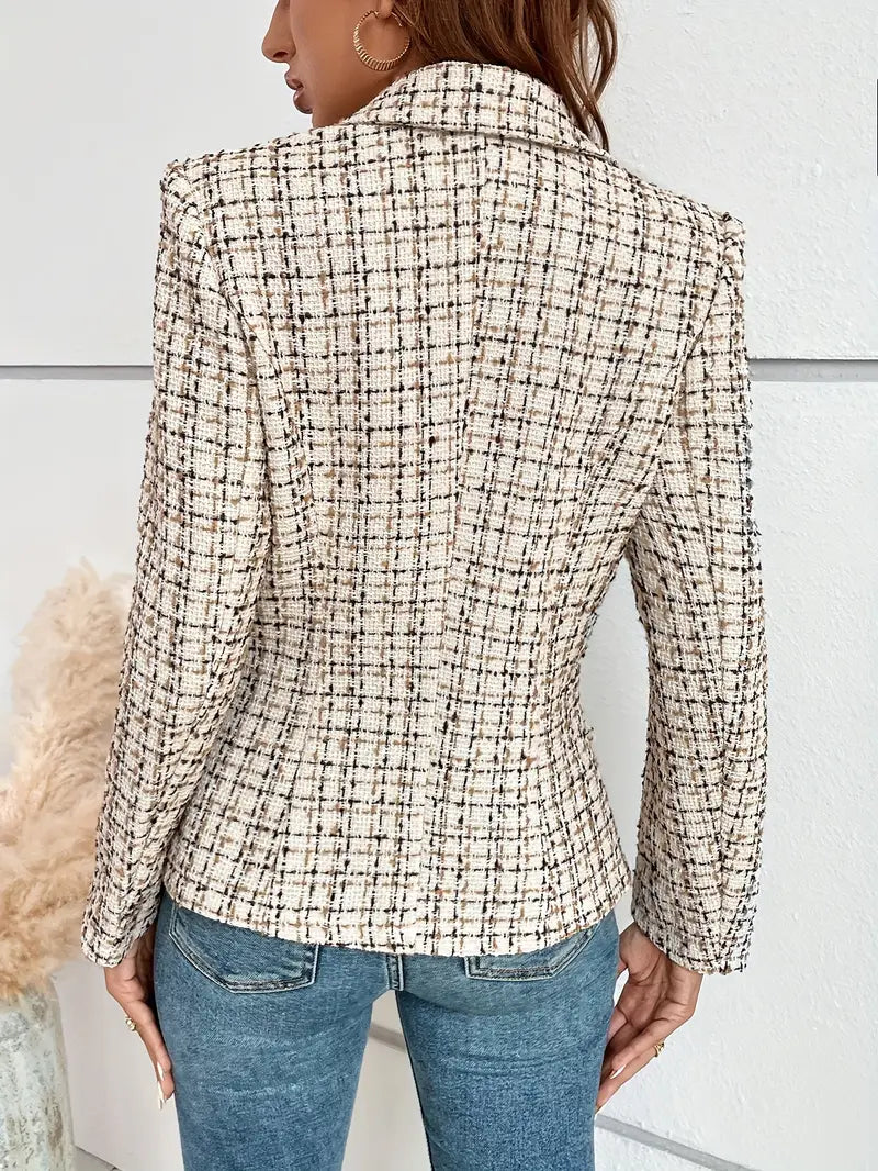 Anna-Berg | Double-breasted blazer, checked pattern