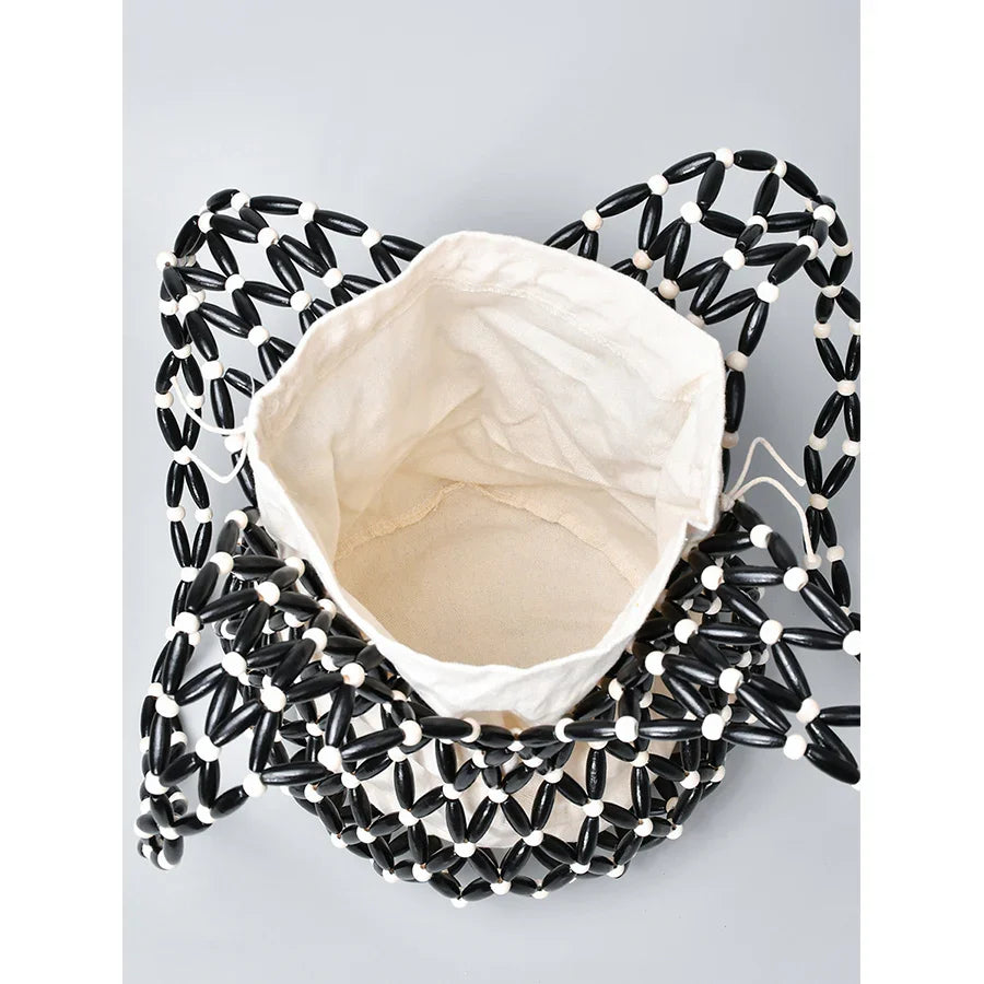 Anna-Berg | Natural Netted Cotton Beach Bag
