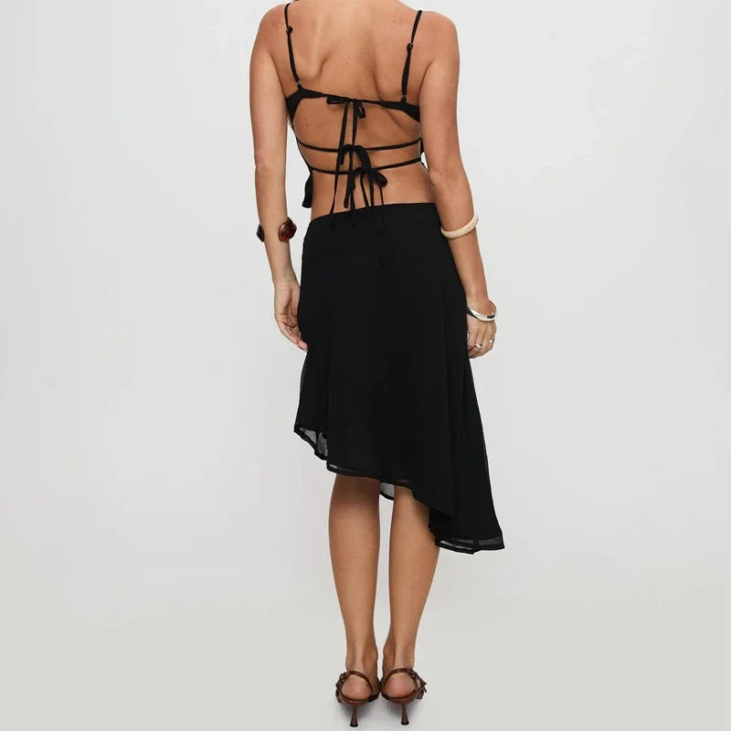 Anna-Berg | Sheer High-Waist Mesh Two-Piece Set