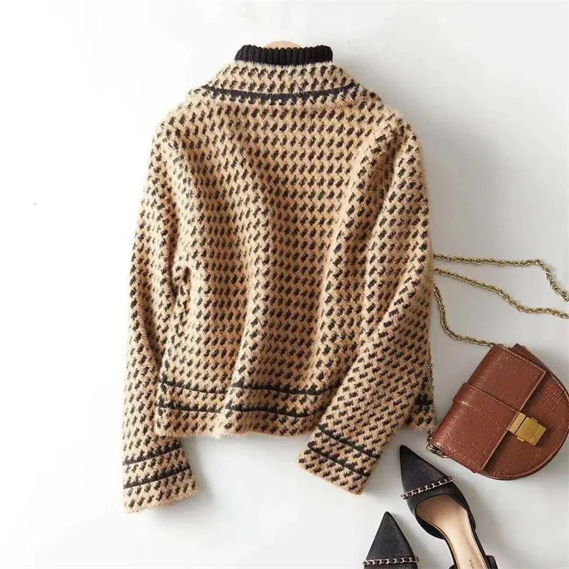 Anna-Berg | Houndstooth Knit Jacket
