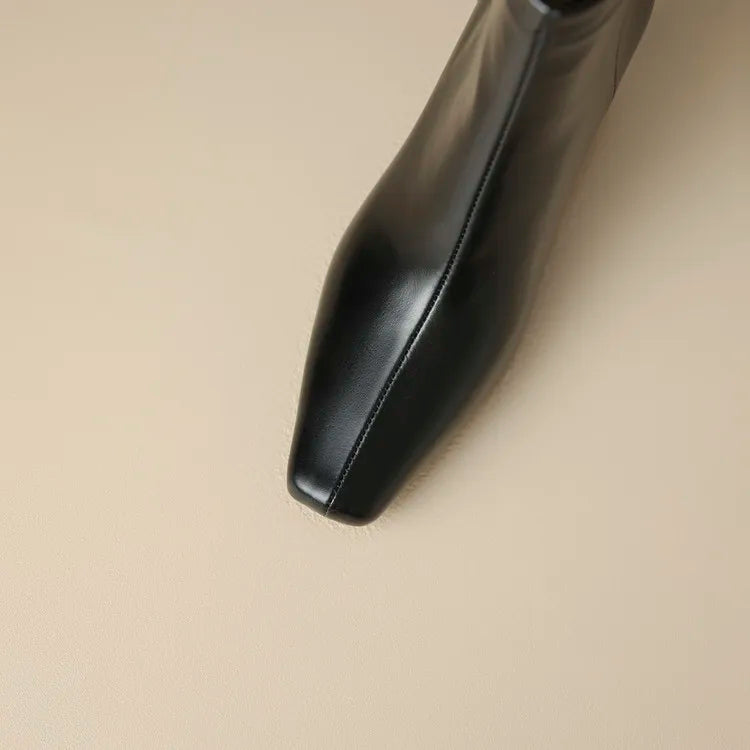 Anna-Berg | Black Leather Ankle Boots
