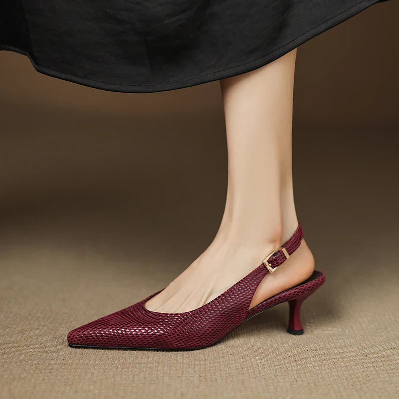 Anna-Berg | Slingback Heels in Leather