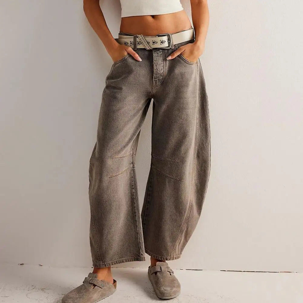 Anna-Berg | Blue Barrel-Leg Denim Jeans