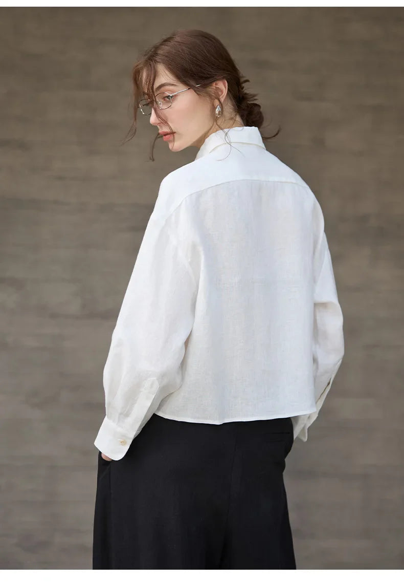 Anna-Berg | Cropped Linen Overshirt