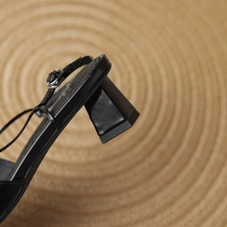 Anna-Berg | Genuine Leather Slingback Heels