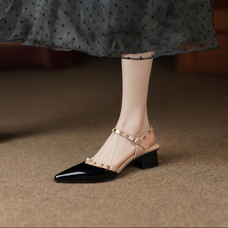 Anna-Berg | Classic Pointed Toe Leather Heels