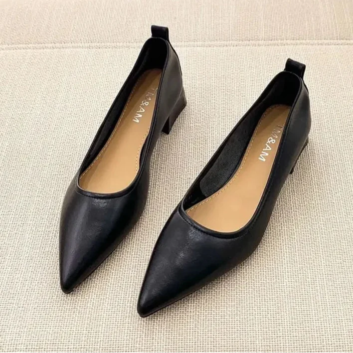 Anna-Berg | Elegant Pointed Toe Leather Pumps