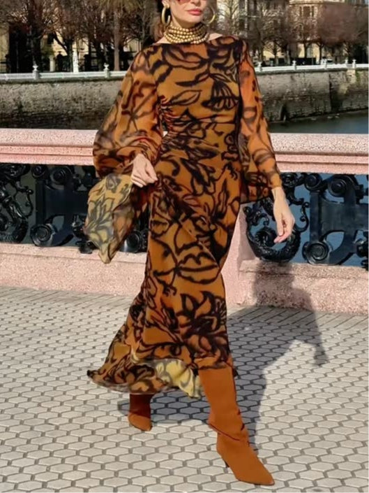 Anna-Berg | Timeless Beach Glam Long Printed Dress