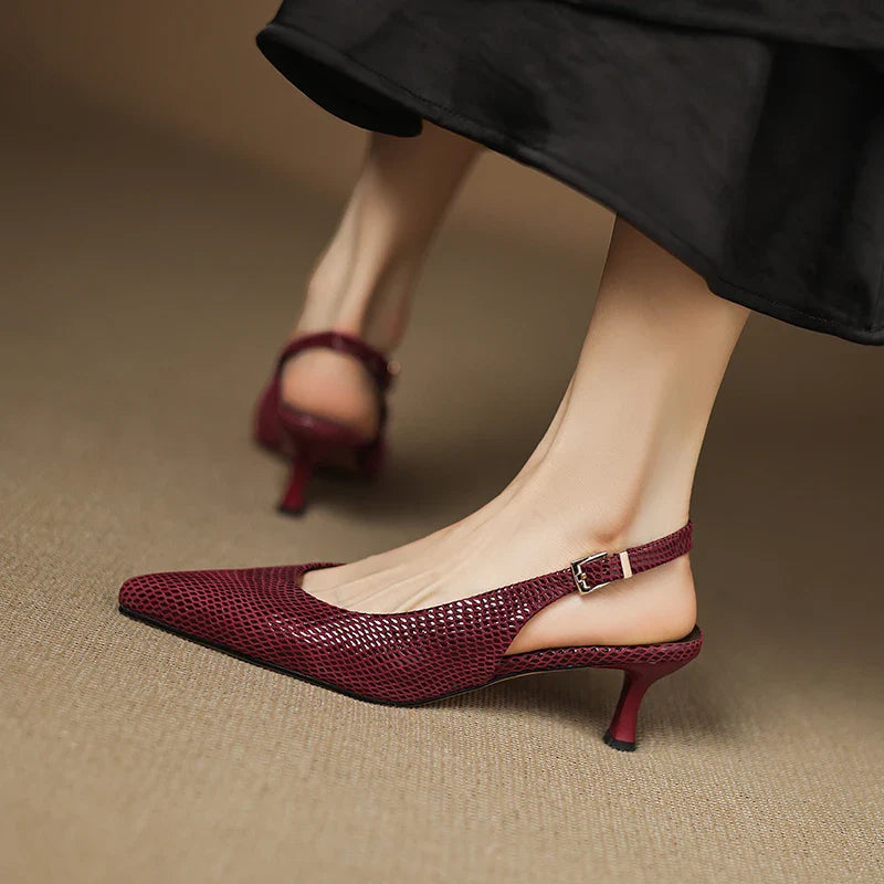Anna-Berg | Slingback Heels in Leather
