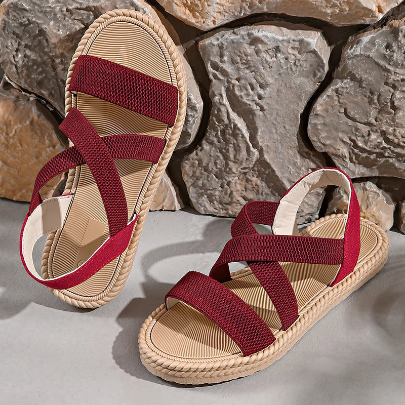 Anna-Berg | Leather Sandals with Ankle Strap