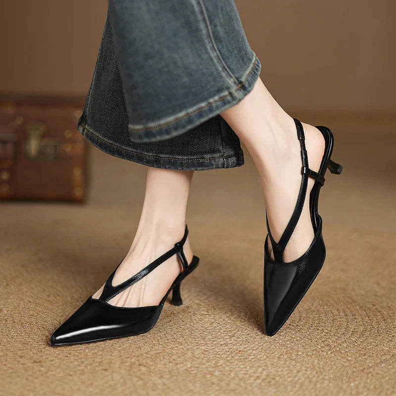 Anna-Berg | Slingback Heels in Leather