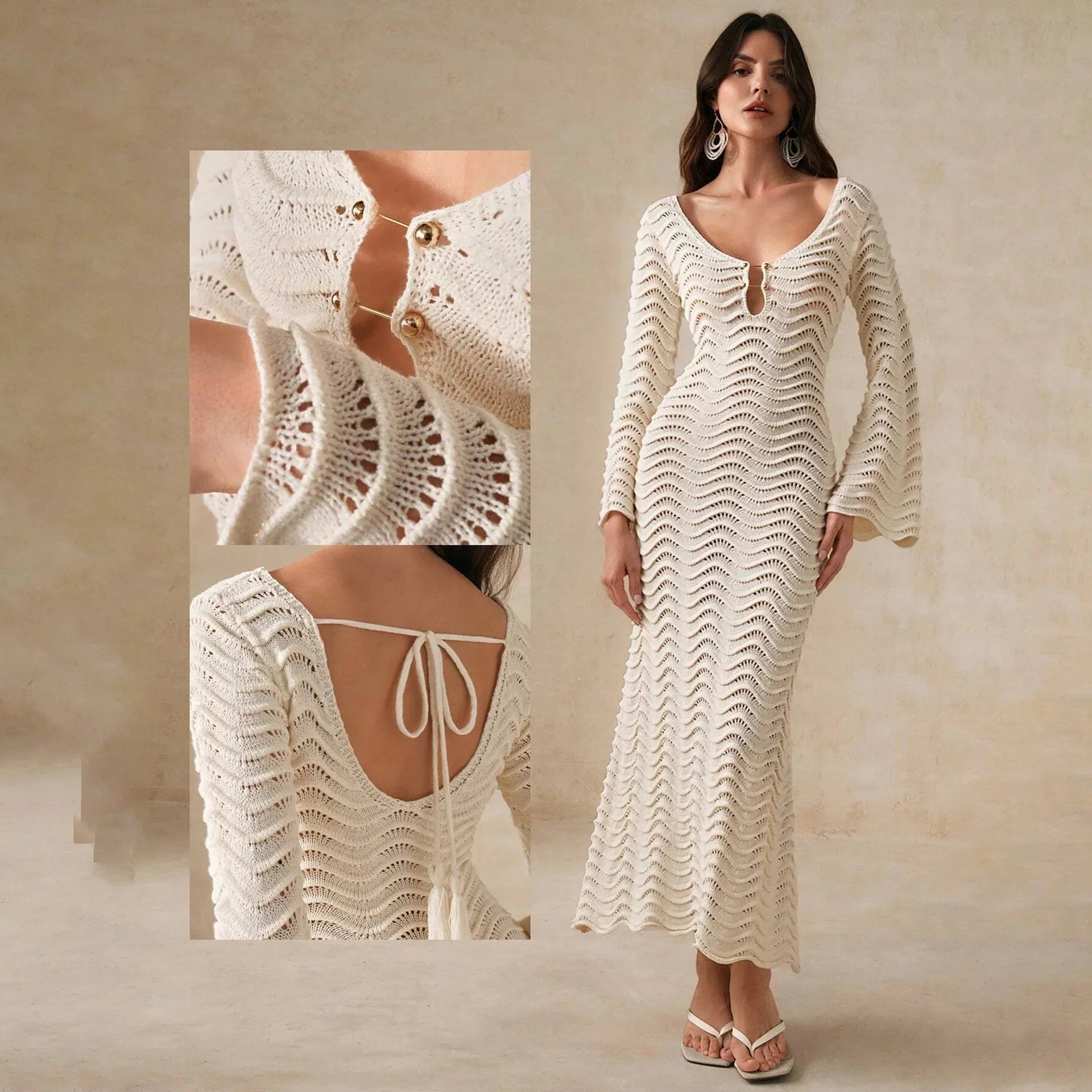 Anna-Berg | Open-Knit Dress