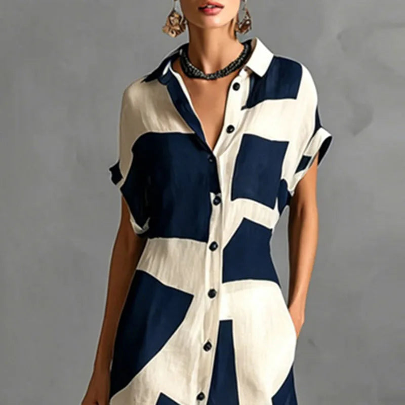 Anna-Berg | Printed Button Down Dress